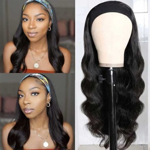 10A Body Wave Headband Wig Best Human Virgin Hair Cheap Wigs MI1605941