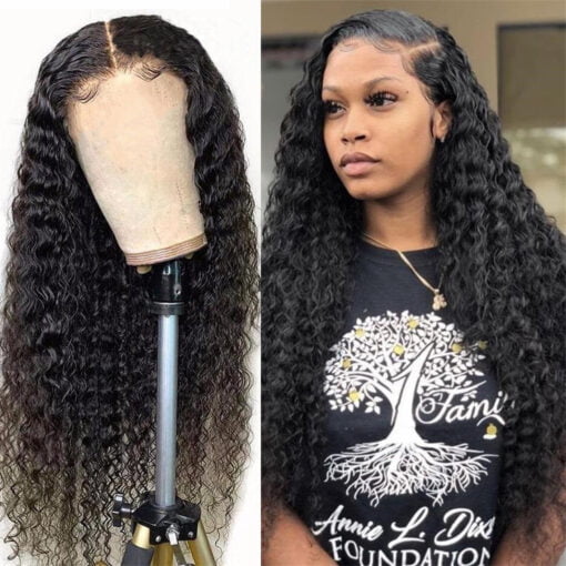 10A Deep Wave 13X6 Lace Front Wig Best Human Virgin Hair MI1602768