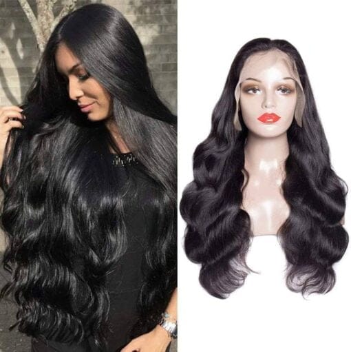 10A Full Lace Human Hair Wigs Brazilian Body Wave 180% Density Full Lace Wig Gluess Virgin Human Hair For Women Black Women Pre Plucked 26 Inch Full Lace MI1602132