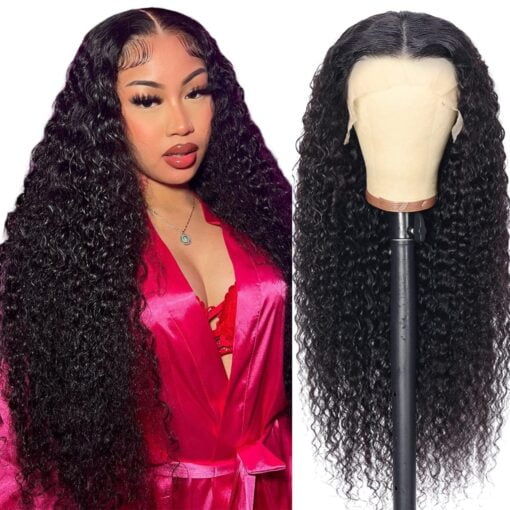 13X6 Deep Wave Lace Front Wigs Human Hair Glueless Wigs MI1605045