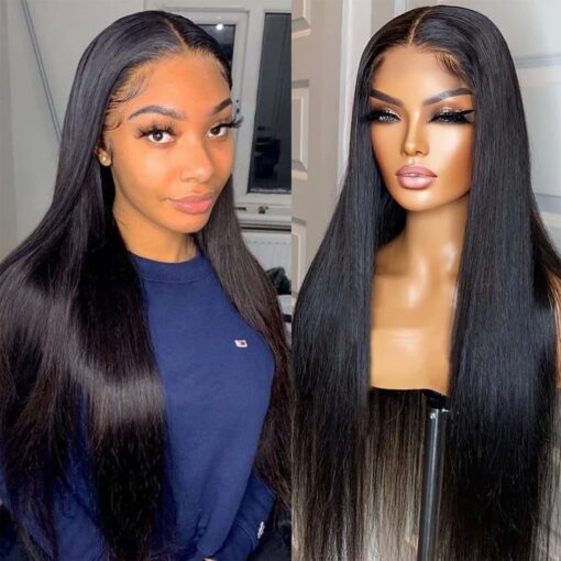 13X6 Lace Front Wigs, Straight Human Natural Hairs, 180 MI1603710