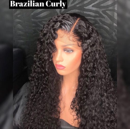 13X6 Transparent Lace Front Wig Natural Color Curly – Divine MI1611942