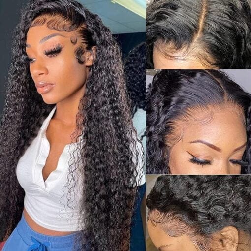 13×4 Human Hair Lace Front Wigs Deep Wave Lace Frontal Wigs MI1602815