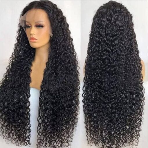 14Inch Deep Curly 360 Lace Frontal Wig Natural Black Full Lace 360 Lace Front Wigs Human Hair For Women Black Women Brazilian Virgin Human Hair Wigs Pre MI1604468