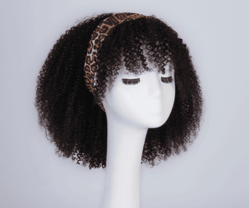 16 Inch Kinky Curly 3C/4A Headband Wig With Bangs | The MI1603050