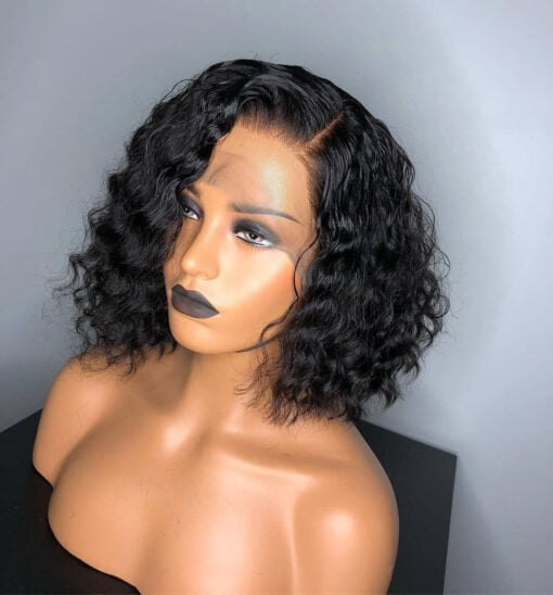 180% Density Pre Plucked Deep Wave Bob Human Hair Wig MI1605924