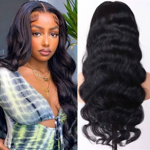 18Inch Body Wave 360 Lace Front Wigs Human Hair Pre Plucked With Baby Hair Glueless Hd Transparent Body Wave Frontal Human Hair Wigs For Women Women MI1603230