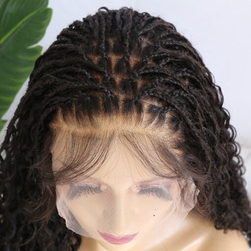 20" 28" Hd Full Lace Wig Human Hair Braided Wig With Baby MI1602165