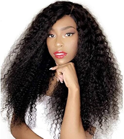 200% Density Raw Natural Curly Cambodian Virgin Human Hair Lace Front Glueless Wigs With Bleached Knots Baby Hair Natural Hairline (20Inch130% MI1603404