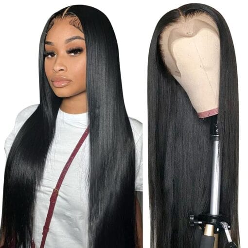 210% Density 13X6 30 Inch Hd Lace Front Wigs Human Hair Pre Plucked Glueless Straight Human Hair Wigs For Black Women Brazilian Lace Frontal Wigs With MI1608475