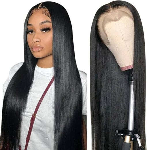 210% Density 13X6 30 Inch Hd Lace Front Wigs Human Hair Pre Plucked Glueless Straight Human Hair Wigs For Women Black Women Brazilian Lace Frontal Wigs With MI1611745