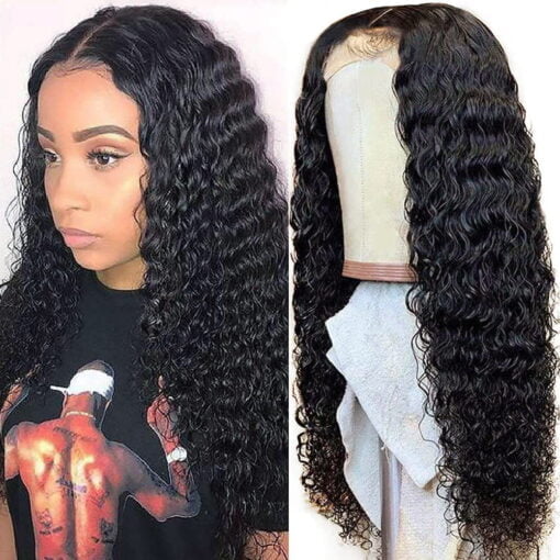 22 Inch Wigs For Women Black Women Human Hair Deep Wave Lace Front Wigs 150% Density Pre Plucked Hd Lace Front Wigs Human Hair Curly Glueless Wet And Wavy MI1604685