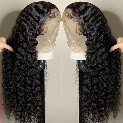 24 Inch Deep Wave Lace Front Wigs Human Hair 13X6 Hd Lace Pre Plucked Frontal Wig 250% Density 13X4 Lace Wigs For Women Black Women MI1603858