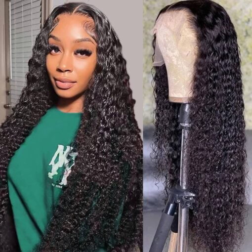 24Inch Water Wave 13X4 Lace Front Wigs Human MI1605389