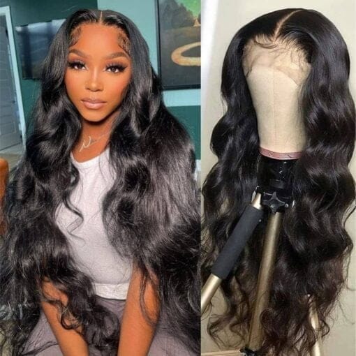 250% Density 13X4 Hd Transparent Body Wave Lace Front Wig Human Hair Body Wave Human Hair Wigs For Women Black Women Brazilian Virgin Hair Pre Plucked With MI1605767