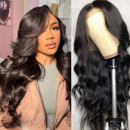 26Inch Lace Front Wigs Human Hair Pre Plucked Bleached Knots With Baby Hair Glueless 13X4 180% Density Brazilian Virgin Lace Frontal Human Hair Wigs MI1604489