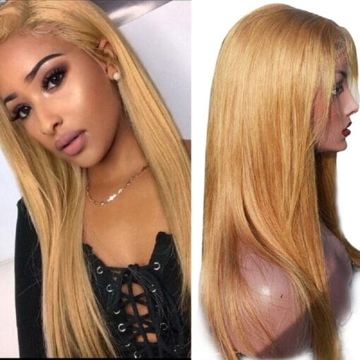 #27 Honey Blonde 13X4 Lace Front Wigs Human Hair Straight 4X4 Lace Closure Wigs Remy Straight Human Hair Wigs For Women Women Hairugo MI1611682