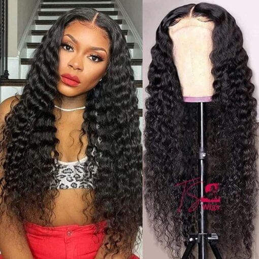 28 Double Drawn Frontal Deep Wave Wig By Tendancesstyles MI1604707