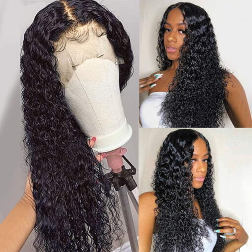 28 Inch Deep Wave Lace Front Wigs Human Hair Pre Plucked MI1604713