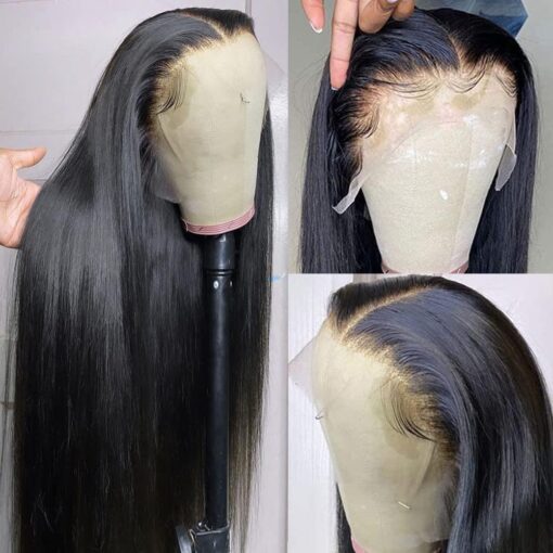 28 Inch Straight Lace Front Wig Human Hair 180% Density 13X4 MI1605272