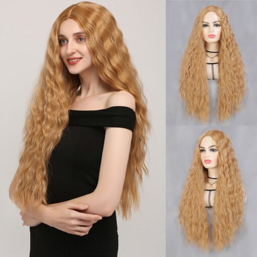 28In Long Nature Wavy Synthetic Wig Women Honey Blonde MI1610935