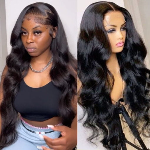 30 Inch Body Wave Hd Lace Front Wig Human Hair Pre Plucked Colle Perruque Lace Frontal Brazilian Hair Wigs For Women Women 150 Density MI1603888