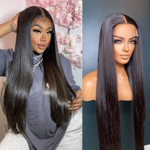 30 Inch Straight Lace Front Wigs Human Hair 4X4 Closure Wigs MI1603441