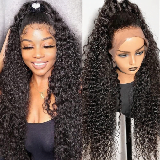 360 Deep Curly Full Lace Front Wigs Human Hair Brazilian Hd MI1606266