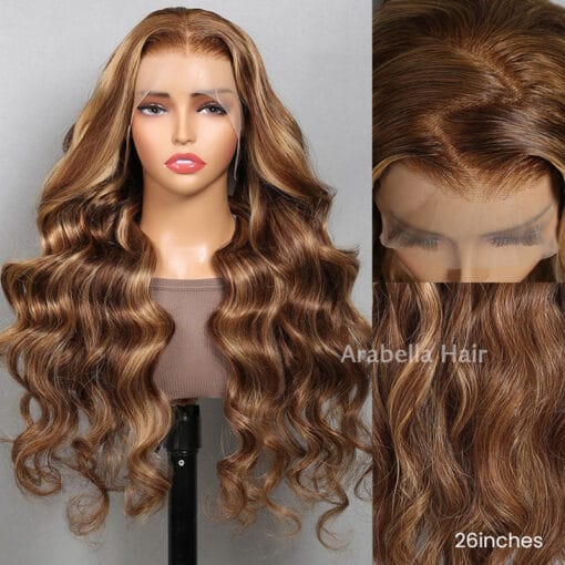 360 Lace Honey Blonde With Piano Highlights Body Wave MI1612058