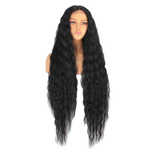 40 Inch Synthetic Lace Front Wig Black 613 Red MI1607847