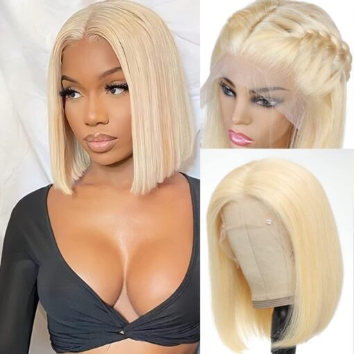 613 Blonde Bob Wig Human Hair Short Bob Wigs For Women Black Women MI1602066