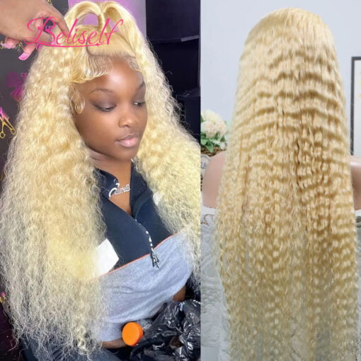 613 Blonde Deep Wave Lace Front Human Hair Wigs 13X4/13X6 Hd Transparent Lace Frontal Wig For Women Women Brazilian Hair Pre Plucked MI1603688