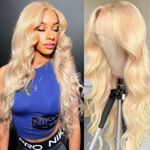 613 Blonde Lace Front Wigs Human Hair Body Wave 13X4 Hd Lace MI1605114