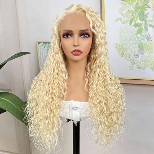 613 Blonde Water Wave Lace Front Wig Human Hair MI1611012