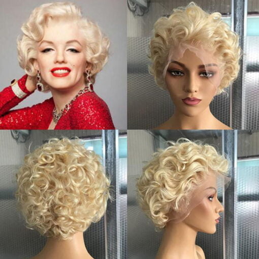 613 Blonde Wig 13X1 Transparent Lace Wig For Women Women Short MI1602885