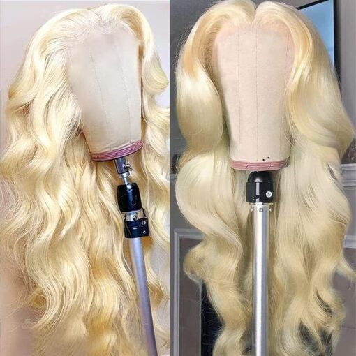 613 Body Wave Lace Front Wig Human Hair 13X4 Blonde Lace Frontal Wig 4×4Lace Wig MI1610326