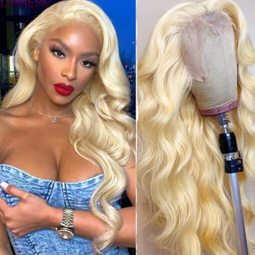 613 Hd Lace Frontal Wig Body Wave Blonde Lace Front Wig MI1610897