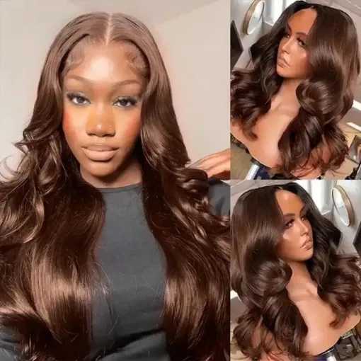 7X5 Glueless Upgraded Bleached Knots Chocolate Brown Wig MI1611274