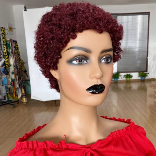 99J# Color Afro Kinky Curly Wigs Short Cut Wig 100 MI1610269