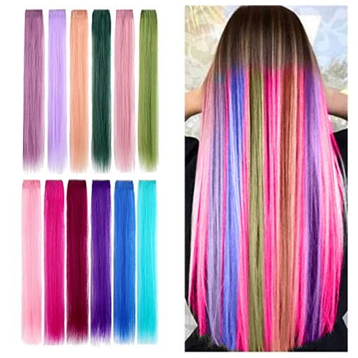 Adbnpza Half Wigs For Women Multicolor Women Human Hair Wig MI1610238