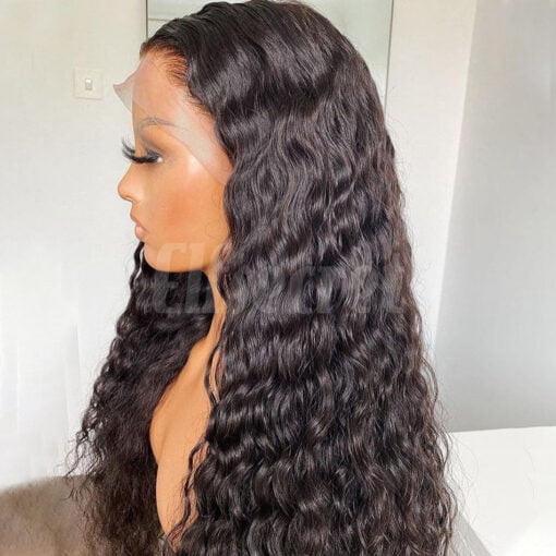 Affordable Glueless Deep Wave 13X4 Lace Front Wigs Human MI1604302