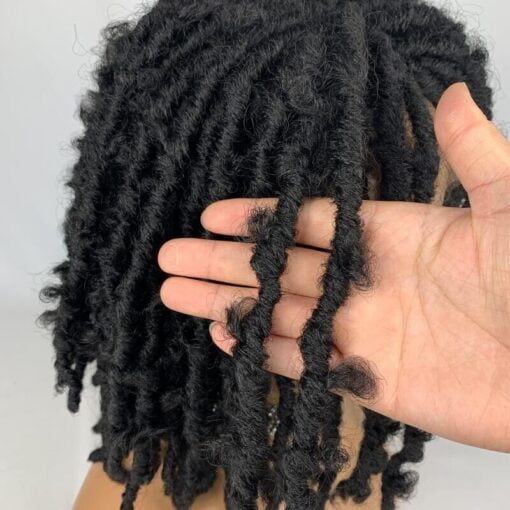 Afro Braided Dreadlock Wigs Faux Locs Crochet Hair Lace Front Synthetic Wig MI1603672