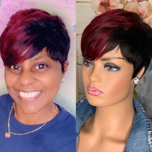 Alcobi Pixie Cut Wigs For Women Black Women Human Hair Short Bob MI1605576