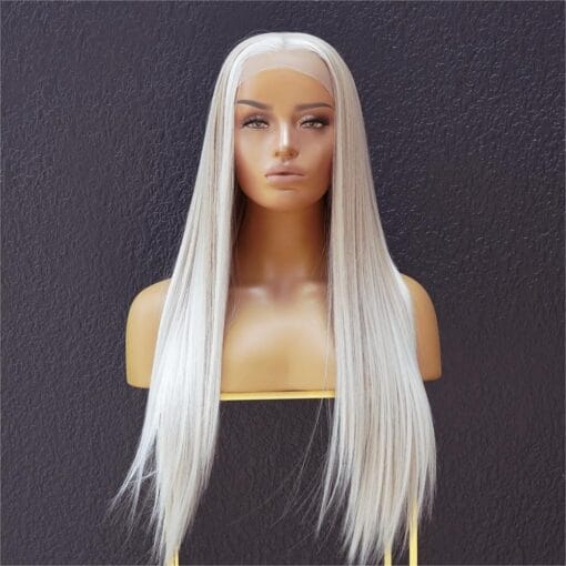 Alicia Ombre White Blonde Lace Front Wig MI1609060