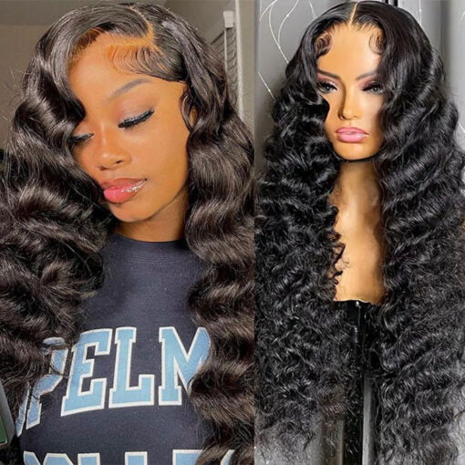 Alipearl Loose Deep Wave 4X7 Ready To Go Lace Wigs Made By Hair Bundles With Closure MI1602362