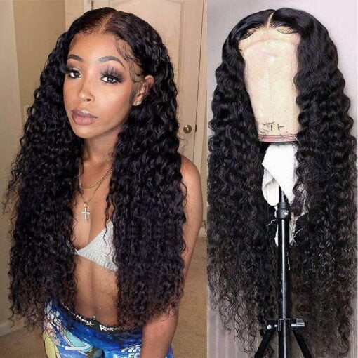 Amanda Hd Transparent Deep Wave Lace Front Wigs Human Hair MI1603842