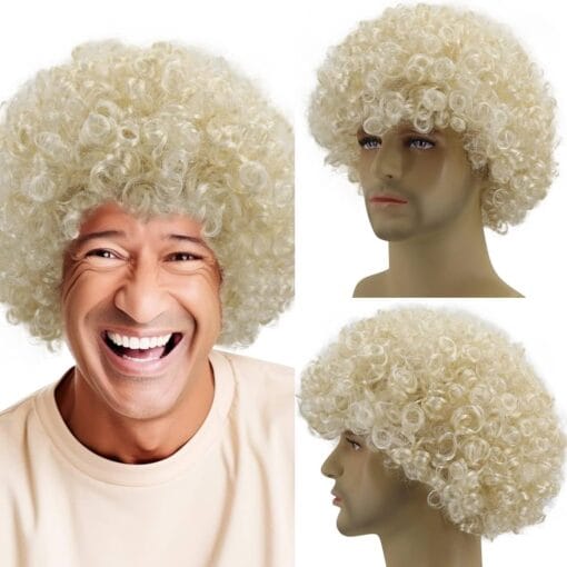 Amazon.Com: Tembol Afro Curly Wig For Women Men And Women Rocker MI1606453