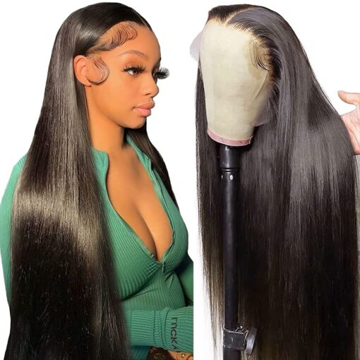 Baboshow 30 Inch Straight Lace Front Wigs Human Hair Pre MI1606422