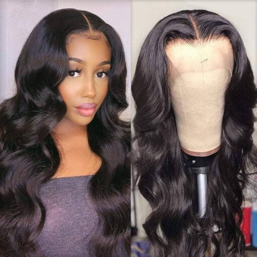 Beauty Queen Synthetic Lace Front Wig Lace Wigs Body Wave Wig Pre Plucked Synthetic Wigs For Women Black Women 24 Inch MI1606022