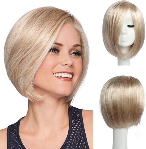 Bestung Short Platinum Blonde Wigs For Women Women Bob Wig Natural Straight Wig Side Part Hair For Women Daily Party Cosplay Halloween MI1610367